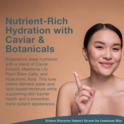 Lira Clinical BIO Caviar Crème - Daily Hydrating Facial Moisturizer with Advanced Peptide Complex and Vitamin C - Night Cream for Dry Skin - Travel Size 1 oz Avelisse