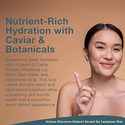 Lira Clinical BIO Caviar Crème - Daily Hydrating Facial Moisturizer with Advanced Peptide Complex and Vitamin C - Night Cream for Dry Skin - Travel Size 1 oz Avelisse