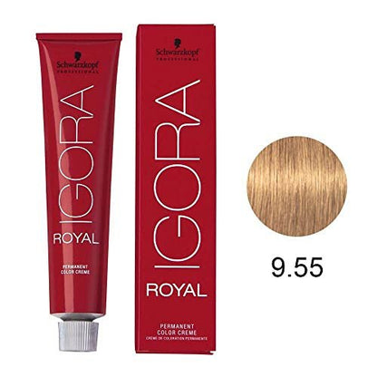 Schwarzkopf Professional Igora Royal Permanent Color Creme - 9-55 Extra Light Extra Gold Blonde - 60g
