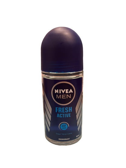 NIVEA Men Fresh Active 48h Deodorant Roll-On, 1.7 fl oz (2-Pack) - Long-Lasting Antiperspirant Avelisse