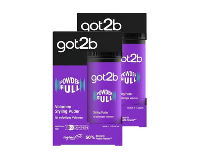 Schwarzkopf got2b Powder'ful Vol Style Powder 10g (2x Pack) - Root Lifting Powder for Voluminous Hair