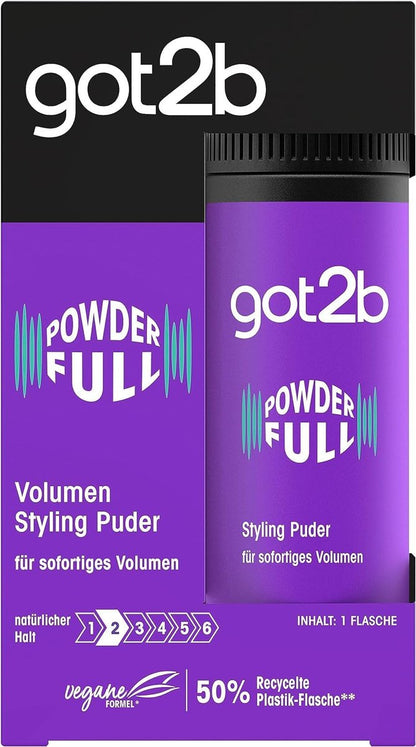 Schwarzkopf got2b Powder'ful Vol Style Powder 10g (2x Pack) - Root Lifting Powder for Voluminous Hair