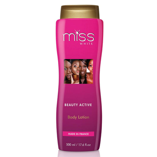 FAIR & WHITE Miss White Skin Brightening Body Lotion - 13.5 Fl oz / 500 ml - Moisturizing & Hydrating Lotion to Reduce Pigmentation on Body, Elbows, Knees and Armpits Avelisse