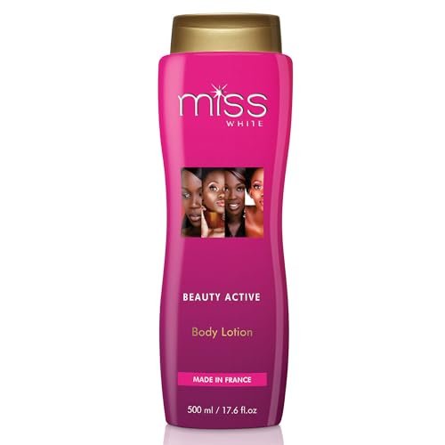 FAIR & WHITE Miss White Skin Brightening Body Lotion - 13.5 Fl oz / 500 ml - Moisturizing & Hydrating Lotion to Reduce Pigmentation on Body, Elbows, Knees and Armpits Avelisse