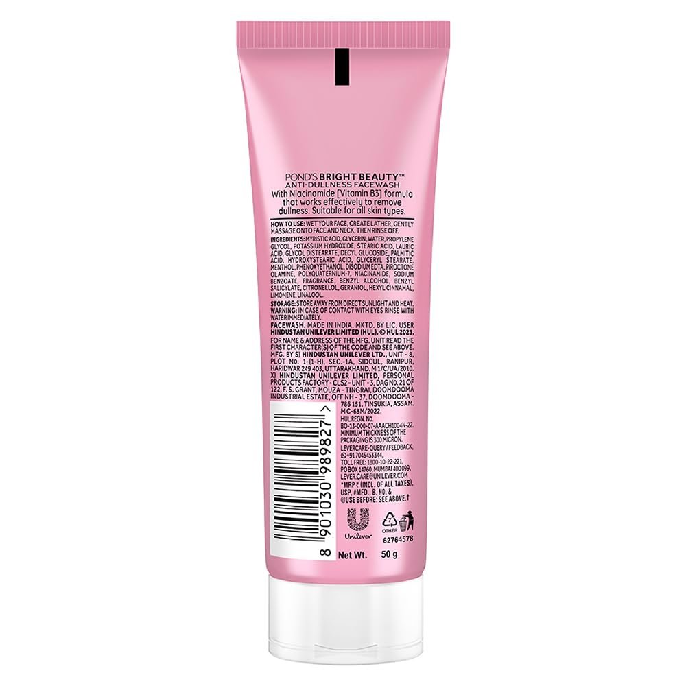 Pond's Face Wash with Niacinamide, 50g – Gentle Daily Cleanser for Bright & Healthy Skin - görsel 3