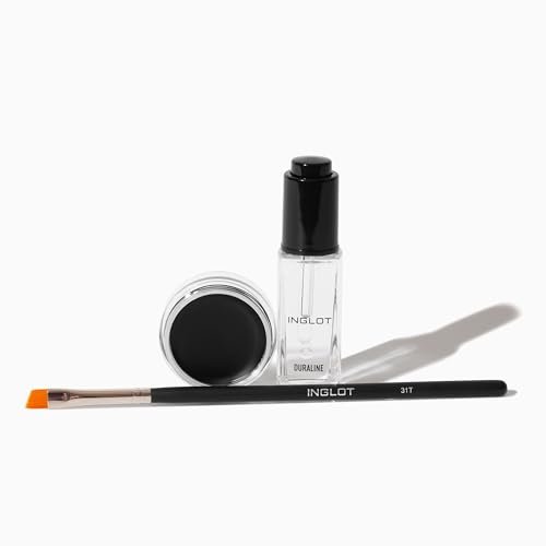 Inglot Eye Essentials Set: Duraline + AMC Eyeliner Gel 77 + Makeup Brush 31T Avelisse