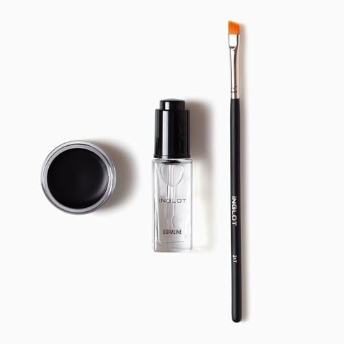 Inglot Eye Essentials Set: Duraline + AMC Eyeliner Gel 77 + Makeup Brush 31T Avelisse
