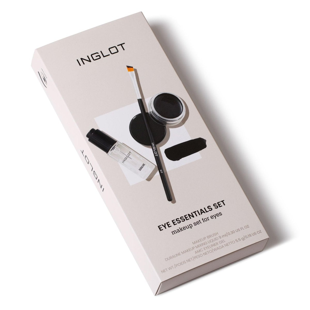 Inglot Eye Essentials Set: Duraline + AMC Eyeliner Gel 77 + Makeup Brush 31T Avelisse