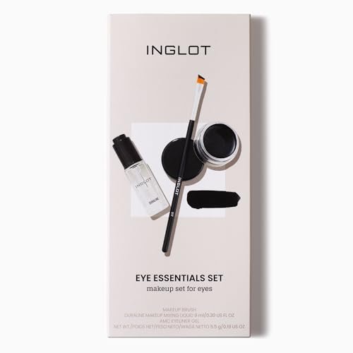 Inglot Eye Essentials Set: Duraline + AMC Eyeliner Gel 77 + Makeup Brush 31T Avelisse