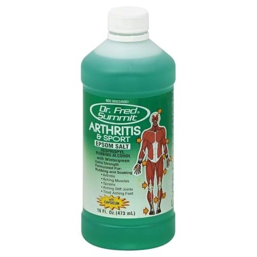 Dr. Fred Summit Epsom Salt Rubbing Alcohol - 16 oz (Pack of 2) - Clear Bath Salts - görsel 2