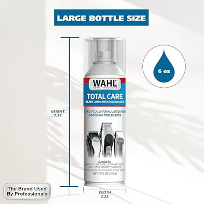 Wahl Total Care Blade Coolant Clipper Spray – Cooling Lubricant for Hair Clippers & Beard Trimmers, Model 3776P