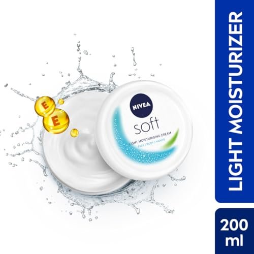 NIVEA Soft Light Moisturiser for Face and Body - 6.76 Fl Oz (200ml) - Hydrating Cream for All Skin Types - görsel 4