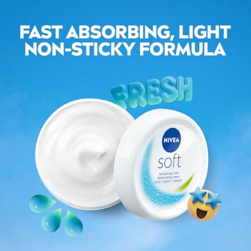 NIVEA Soft Light Moisturiser for Face and Body - 6.76 Fl Oz (200ml) - Hydrating Cream for All Skin Types - görsel 10