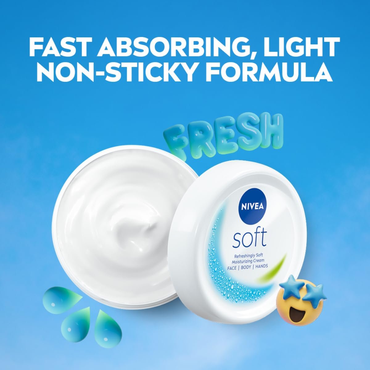 NIVEA Soft Light Moisturiser for Face and Body - 6.76 Fl Oz (200ml) - Hydrating Cream for All Skin Types - görsel 9
