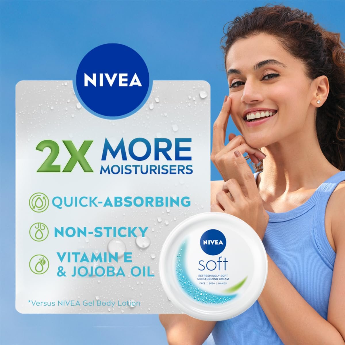 NIVEA Soft Light Moisturiser for Face and Body - 6.76 Fl Oz (200ml) - Hydrating Cream for All Skin Types - görsel 5