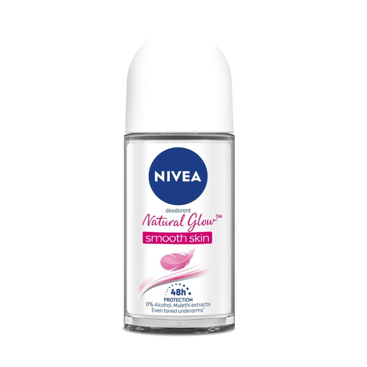 NIVEA Natural Glow Roll On Deodorant for Women, 50ml (1.69 Fl Oz) - 24h Protection & Natural Radiance - görsel 1