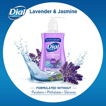 Dial Antibacterial Liquid Hand Soap, Lavender & Twilight Jasmine, 7.5 oz - Effective Hand Wash for Daily Use