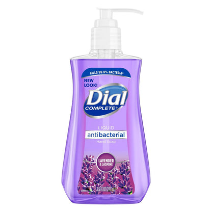 Dial Antibacterial Liquid Hand Soap, Lavender & Twilight Jasmine, 7.5 oz - Effective Hand Wash for Daily Use