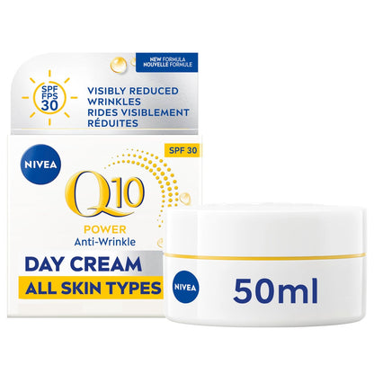 NIVEA Q10 Plus Anti-Wrinkle Day Care Cream with SPF 30 - 1.69 oz Avelisse