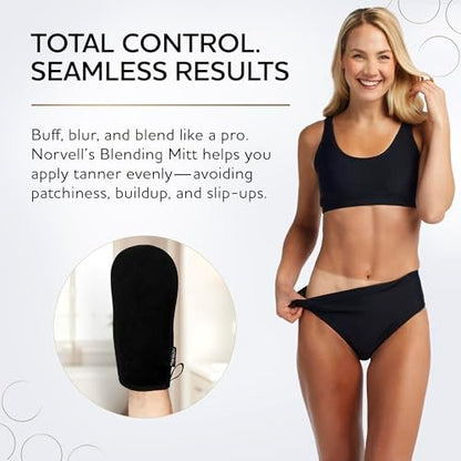 Norvell Streak Free Self Tanner Applicator Mitt – Washable Reusable Tanning Mitt for Smooth, Even Application of Self Tanning Lotion, Mousse & Spray