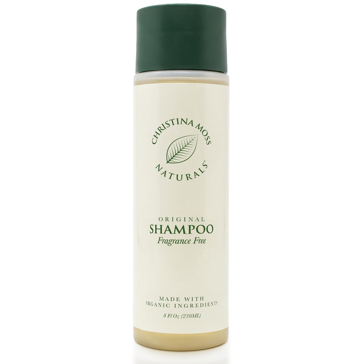 Christina Moss Naturals Unscented Shampoo - Natural & Organic, Sulfate-Free, Paraben-Free, Cruelty-Free, Vegan, 8 oz Avelisse