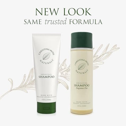 Christina Moss Naturals Unscented Shampoo - Natural & Organic, Sulfate-Free, Paraben-Free, Cruelty-Free, Vegan, 8 oz Avelisse