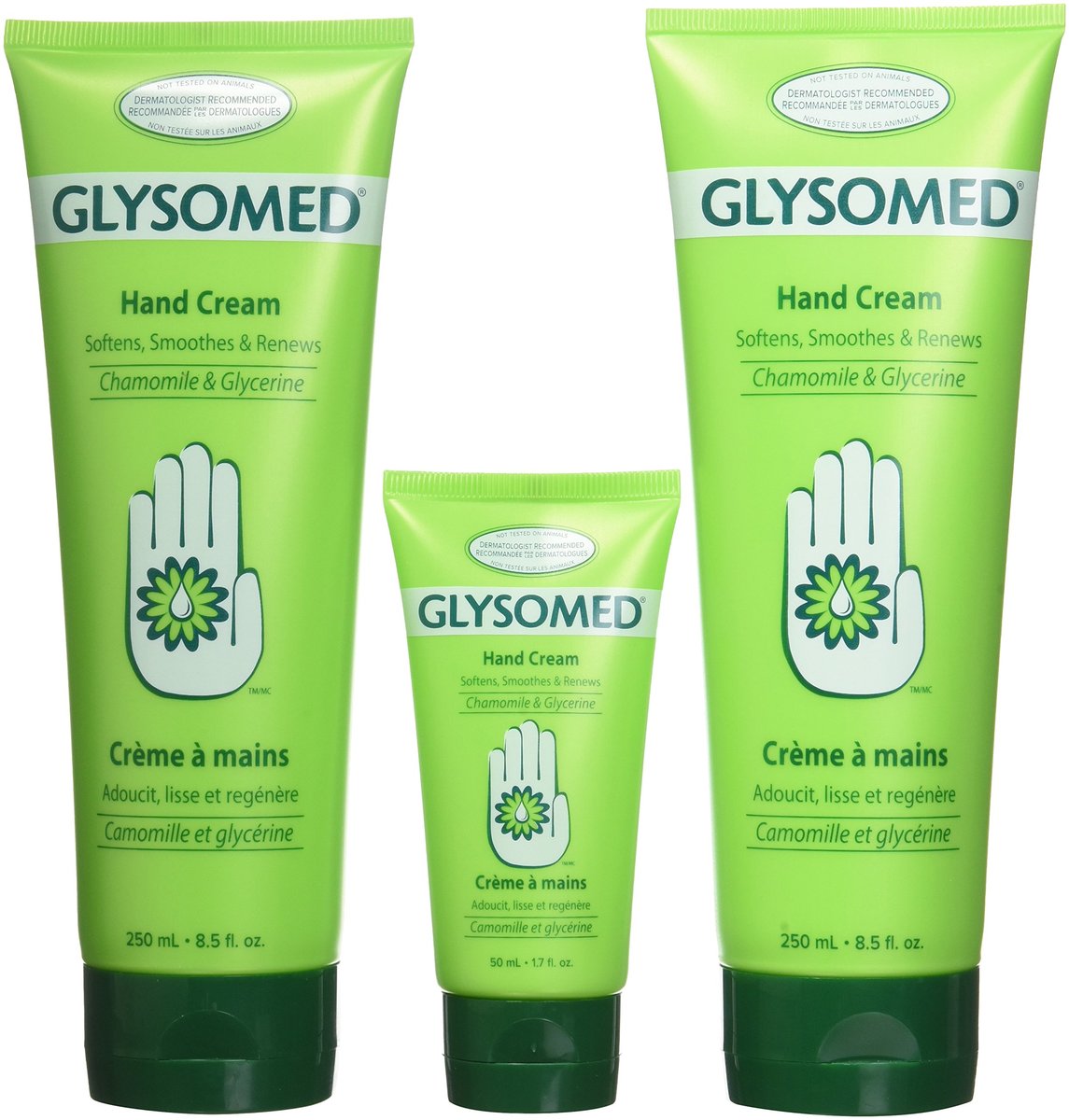 Glysomed Hand Cream Combo 3 Pack – 2 Large Tubes (8.5 Fl Oz Each) + 1 Purse Size (1.7 Fl Oz) Avelisse