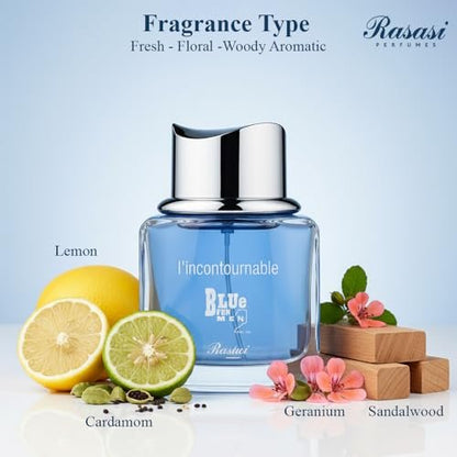 RASASI Blue 2 L'Incontournable Eau De Parfum Spray for Men - 2.5 oz