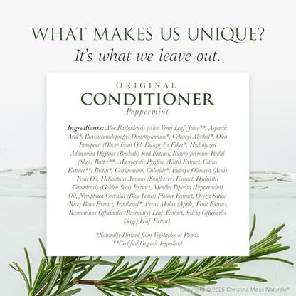 Christina Moss Naturals Organic Conditioner - No Silicones, No Parabens - 8 oz Avelisse