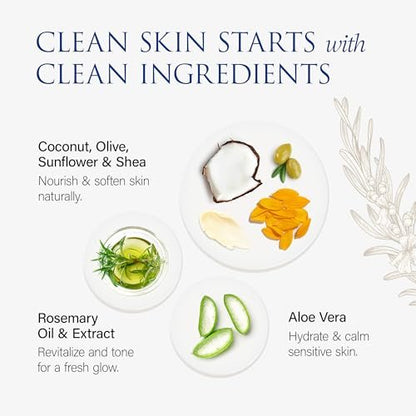 Christina Moss Naturals Gentle Facial Cleanser – Organic Face Wash for All Skin Types, Fragrance-Free, Paraben-Free, Sulfate-Free, 4 oz Avelisse