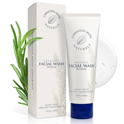 Christina Moss Naturals Gentle Facial Cleanser – Organic Face Wash for All Skin Types, Fragrance-Free, Paraben-Free, Sulfate-Free, 4 oz Avelisse
