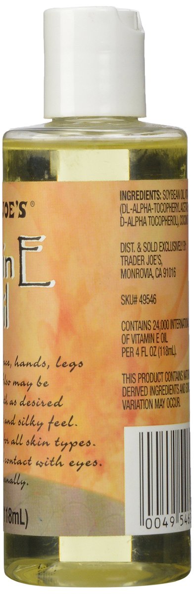 Trader Joe's Vitamin E Oil – 4 oz Moisturizing Skin & Hair Treatment - görsel 3