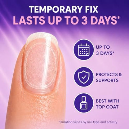 Finga-Nails Nail Repair Patches – Clear Self-Adhesive Broken Nail Patches for Chips, Splits & Split Fingernails – 32 Pre-Shaped Tabs Manicure Saver Kit
