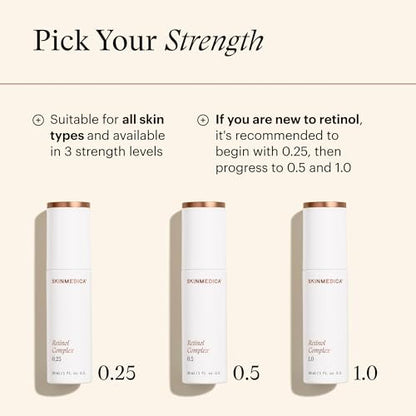 SkinMedica Retinol 0.5 Complex - Age-Defying Retinol Serum for Face, Reduces Fine Lines & Wrinkles, 1 Fl Oz Avelisse