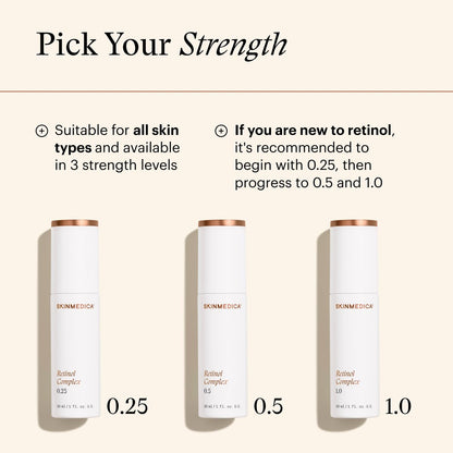 SkinMedica Retinol 0.5 Complex - Age-Defying Retinol Serum for Face, Reduces Fine Lines & Wrinkles, 1 Fl Oz Avelisse