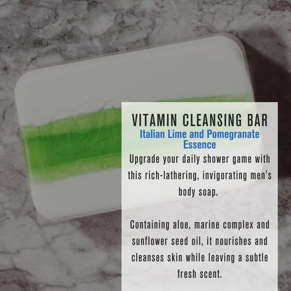 Baxter of California Vitamin Cleansing Bar for Men - Italian Lime & Pomegranate - 7 oz Avelisse
