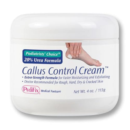 Pedifix Podiatrists' Choice 20% Urea Callus Control Extra Strength Foot Cream - 4 oz - Professional Treatment for Dry, Cracked Feet & Callus Relief Avelisse