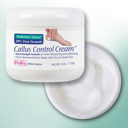 Pedifix Podiatrists' Choice 20% Urea Callus Control Extra Strength Foot Cream - 4 oz - Professional Treatment for Dry, Cracked Feet & Callus Relief Avelisse