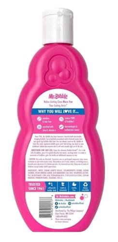 Mr. Bubble Original Bubble Bath - 16 Fl Oz (Pack of 6) - Gentle Formula for Kids & Sensitive Skin Avelisse