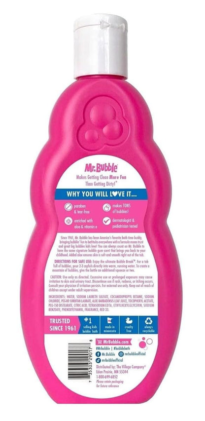 Mr. Bubble Original Bubble Bath - 16 Fl Oz (Pack of 6) - Gentle Formula for Kids & Sensitive Skin Avelisse
