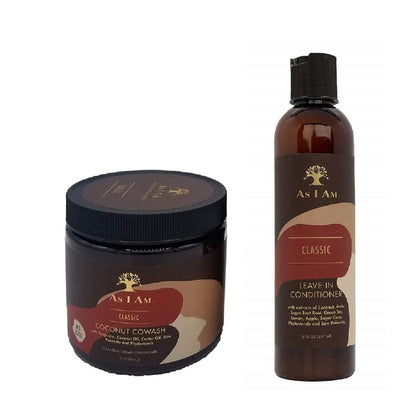 As I Am Leave-In Conditioner & Coconut Cowash Cleansing Conditioner Bundle Avelisse