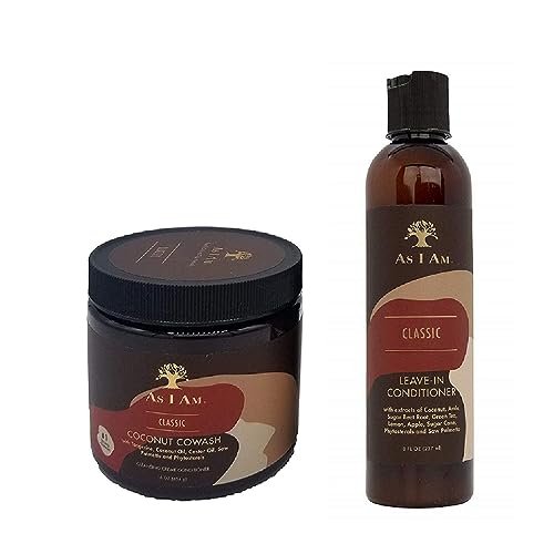 As I Am Leave-In Conditioner & Coconut Cowash Cleansing Conditioner Bundle Avelisse
