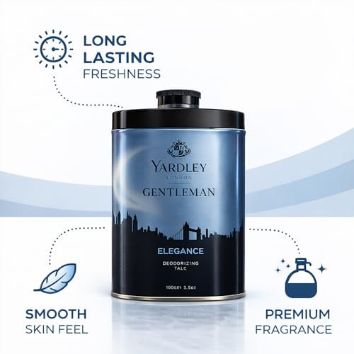 Yardley Elegance Perfumed Talcum Powder 100g - Classic Fragrance Body Powder - görsel 6