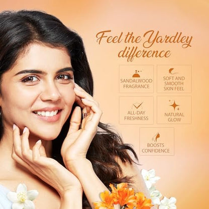Yardley Sandalwood Perfumed Talc - Classic Scented Body Powder, 250g