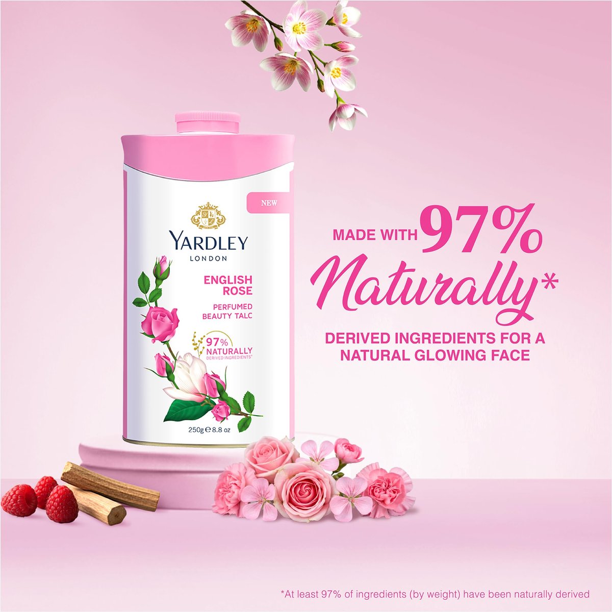 Yardley English Rose Perfumed Talc - 250g (8.8 oz) Dusting Powder - görsel 9