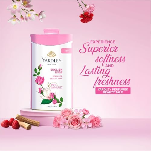 Yardley English Rose Perfumed Talc - 250g (8.8 oz) Dusting Powder - görsel 6