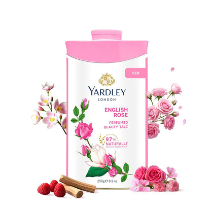 Yardley English Rose Perfumed Talc - 250g (8.8 oz) Dusting Powder