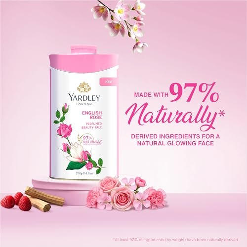 Yardley English Rose Perfumed Talc - 250g (8.8 oz) Dusting Powder - görsel 10