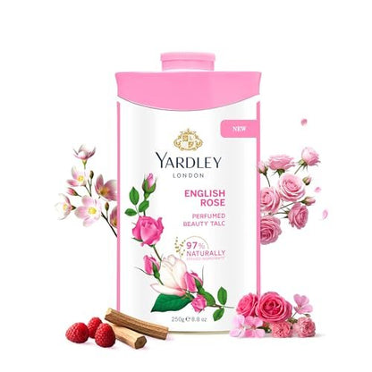 Yardley English Rose Perfumed Talc - 250g (8.8 oz) Dusting Powder
