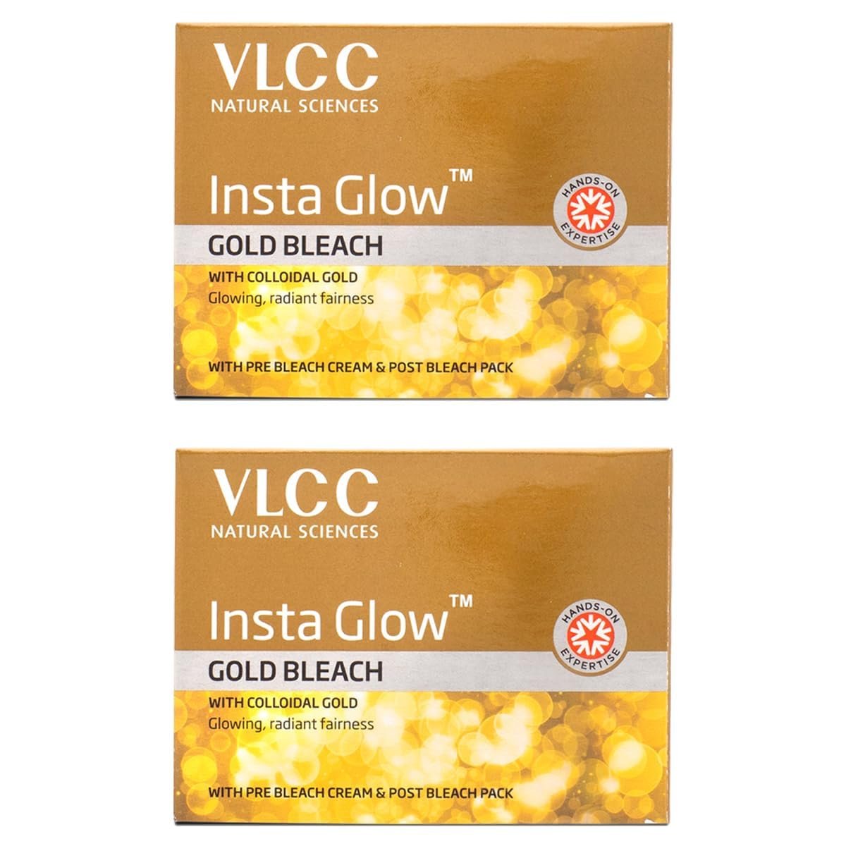 VLCC Natural Sciences Insta Gold Facial Kit - Pack of 2 (30g Each) for Glowing Skin - görsel 1